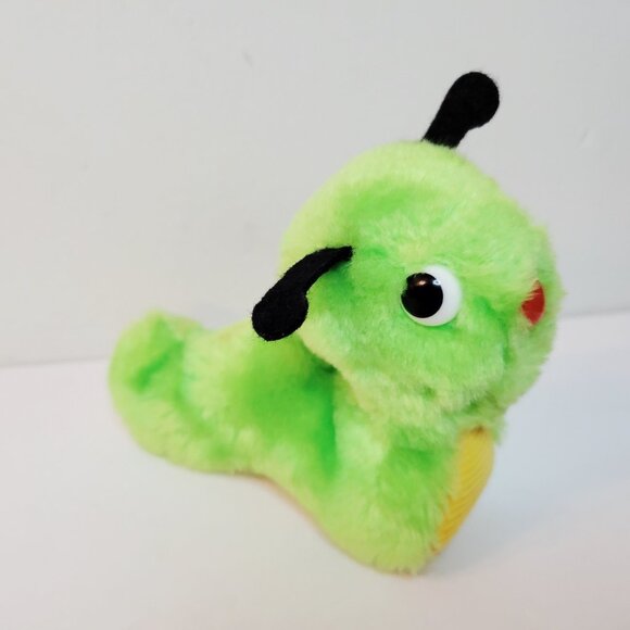 Vtg Green Yellow Small R. Dakin Inch Worm Caterpillar Plush Stuffed Toy - Picture 2 of 7